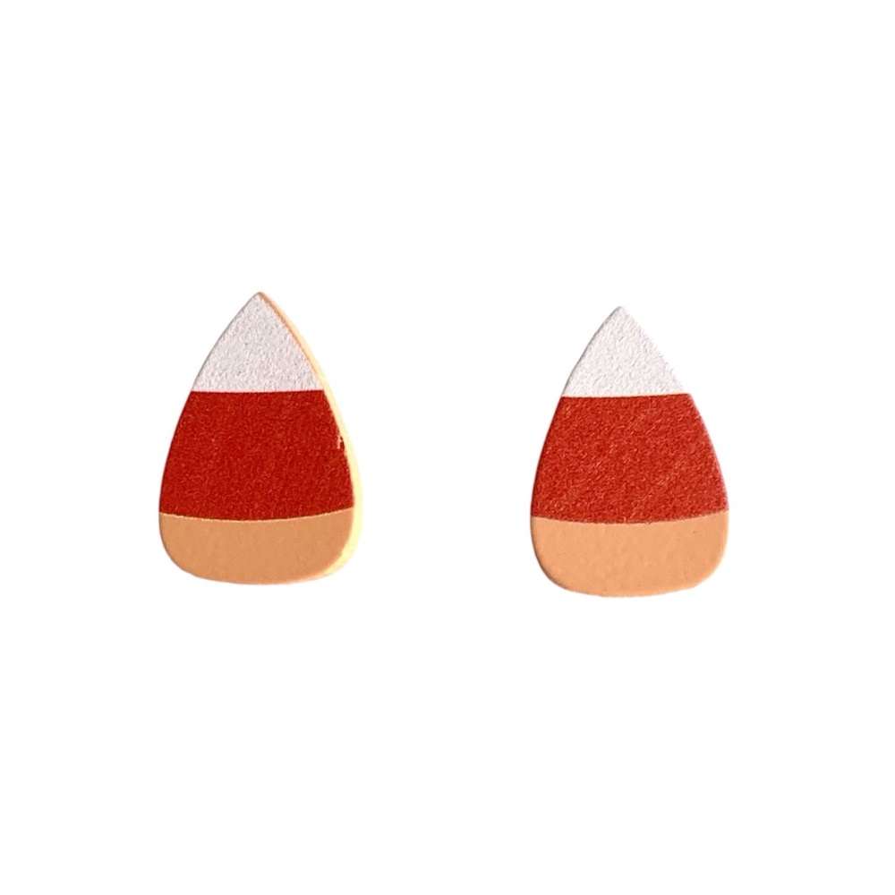 Candy Corn Halloween Stud Earrings